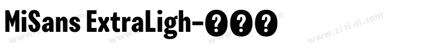 MiSans ExtraLigh字体转换